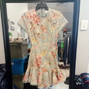 Zimmermann Floral Print Mini Dress  SIZE 1